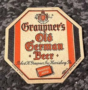 GRAUPNER'S OLD GERMAN BEER JOLLY SCOTT ALE Bierdeckel Harrisburg, PA - Bild 1 von 2
