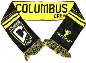 Columbus Crew MLS Bufanda Amarilla Negra Cuello Volantes Invierno Fútbol Raro - Imagen 1 de 4