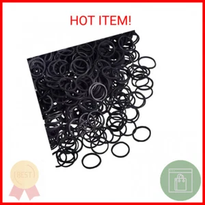 Hicarer 1000 Mini Rubber Bands Soft Elastic Bands for Hair Braids(1.5 cm,Black) - Picture 1 of 2
