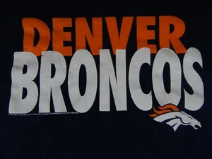 Denver Broncos Size Large Blue T-Shirt NFL Team Apparel - Picture 1 of 5