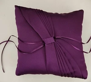 Celebrate It Wedding Ring Bearer Pillow Deep Purple Satin Ribbons NEW (Other) - Picture 1 of 5