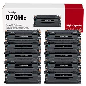 10 Pack 070H WITH CHIP Black Toner for Canon imageClass LBP246dw MF465dw MF462dw - Picture 1 of 6