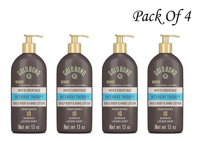 Gold Bond Men's Essentials Loción Intensiva para Manos y Cuerpo 13 OZ (paquete de 4) Foto 1 de 4