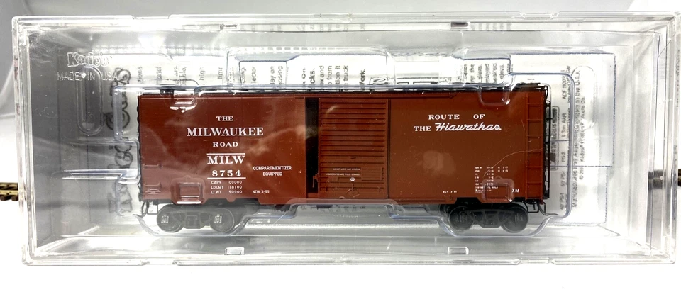 Kadee Cars HO Scale#4931 40'PS-1 Boxcar 7'Door Milwaukee Rd #8754 Sealed in box - Image 1 of 4