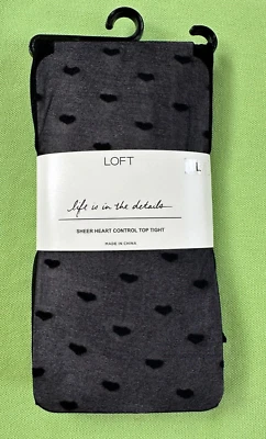 MALLAS SUPERIORES ANN TAYLOR LOFT HEART TRANSPARENTES O ACANALADAS CONTROL: NUEVAS CON ETIQUETAS GRANDES Foto 1 de 4