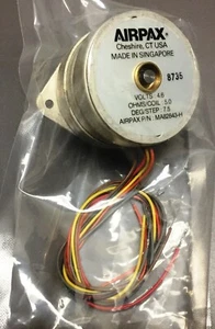 AIRPAX MA82843-H Stepper Motor, 4.6 Volts, 5.0 OHM/Coil, 7.5 DEG/Step - Picture 1 of 8