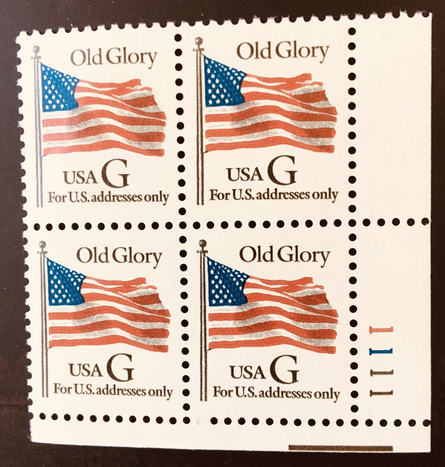 1994 32c G Rate w/Black G. Plate Block of 4 US Stamps Sc#2881 - Image 1 of 1
