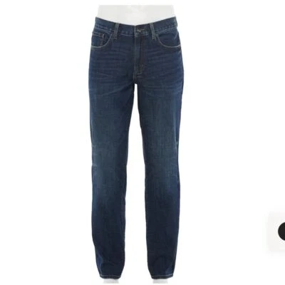 NUEVO CON ETIQUETAS Apt 9 Premier Flex Calce Ajustado Recto Hombre Jeans Azul Marino Enjuague. talla 30/30 Foto 1 de 4