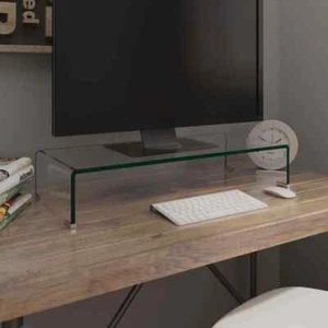 vidaXL Mobile/Rialzo Porta TV in Vetro Trasparente 70x30x13 cm - Foto 1 di 1
