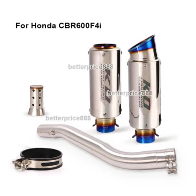 Tubo de escape medio enlace 51 mm silenciador puntas escape para Honda CBR600F4i 2001-2007 Foto 1 de 4