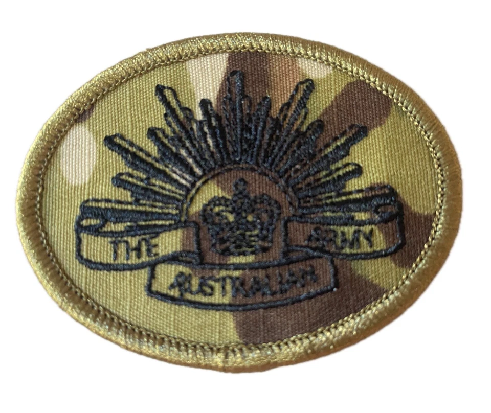 Army Australian Multicam Rising Sun Biscuit Patch with hook backing Free Postage - image 1 of 1