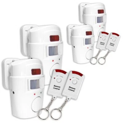 GRUNDIG 4 x Alarmanlage 4 x Fernbedienung 105 dB Alarm NEU Haus Hausanlage Garage Garten