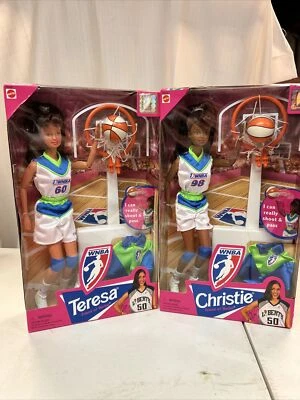 SET OF 2 1998 WNBA CHRISTIE FRIEND OF BARBIE & TERESA FRIEND OF BARBIE BASKETBAL - Image 1 of 4