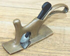 UNMARKED BRASS COACHMAKER’S TAIL HANDLED T RABBET PLANE w/COMPASSED SOLE