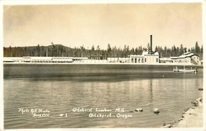 Arte fotográfico Gilchrist Oregon Lumber Mill ocupación década de 1940 postal RPPC 24-8572 - Imagen 1 de 2