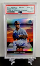 2022 Bowman Chrome Arizona Fall League Bobby Miller Auto /100 PSA 9/POP 4