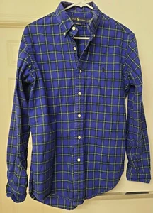 Ralph Lauren Mens M Custom Fit Purple Plaid Long Sleeve Shirt  - Picture 1 of 4