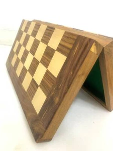 Tablero de ajedrez magnético de madera Staunton solo 12"" tablero de ajedrez de viaje tallado a mano - Imagen 1 de 5