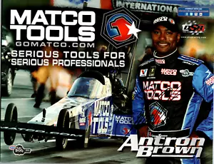 Antron Brown Hand Signed 8.5x11 Bio Card 2011 NHRA Matco Tools Top Fuel Dragster - Picture 1 of 2