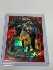 2020 Panini Prizm Red Cracked Ice Davante Adams #205 Green Bay Packers - Picture 1 of 2