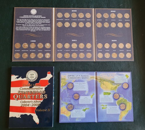 Us Commemorative Statehood Quarters 1999-2003 2004-2008 2009 Dc Us Territories