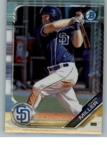 2019 Bowman Chrome Draft Refractors #BDC186 Owen Miller (ref 129740) - Picture 1 of 2