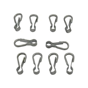 Ganchos simples enchapados en zinc 40 mm x10 (cordones con clip para perro artesanías de campamento) - Imagen 1 de 8