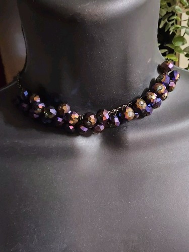 VETEMENTS Collana girocollo catena viola da 14 a 16 pollici