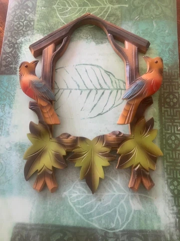 CUCKOO CLOCK PARTS GERMANY PAINTED BIRD FRAME Cover