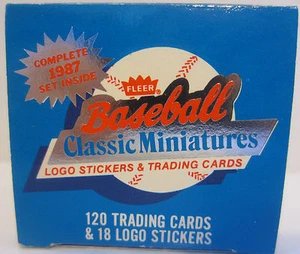 1987 Fleer Baseball Classic Miniatures 120 Trading Cards & 18 Sticker Complete - Picture 1 of 2