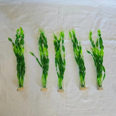 Artificial Green 12" Seaweed Fish Tank Decorations Aquarium Plants Fish Tank NEW - Image 1 of 4