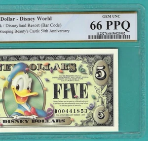 5 $ 2005 Disney Dollar Donald Duck PCGS 66PPQ - Bild 1 von 3
