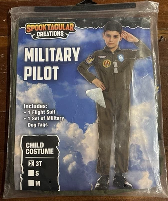 Disfraz de Piloto Militar Niño Spooktacular Creations Top Gun 3T Foto 1 de 2