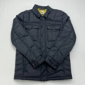 Volcom Mens Utility Puffer Jacket Pockets Collar Black Skater Snowboard Size L - Picture 1 of 18