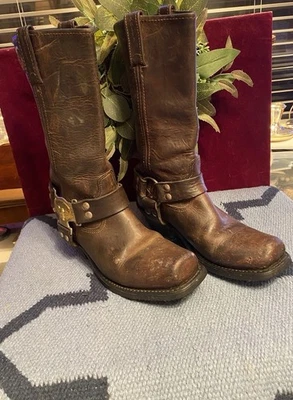 Botas de Ingeniero Harley Davidson Vintage Arnés Águila Talla 8 M De Colección Hechas en EE. UU. Foto 1 de 4