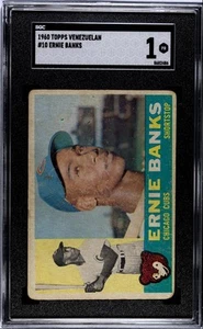 1960 Topps Venezuelan Ernie Banks SGC 1 #10 - Foto 1 di 3