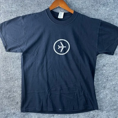Vintage T Shirt Adult Large Black Jet Plane - Image 1 of 4