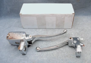 NUEVO STOCK ANTIGUO CONJUNTO DE PALANCA DE FRENO Y EMBRAGUE MOTO PARA BARRA DE 1" - Imagen 1 de 4