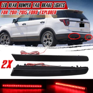 2x Feu stop LED réflecteur pare choc arrière fumé pour Ford Explorer 2011-2015 - Photo 1/14