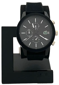 RELOJ LACOSTE 12.12 CRONÓGRAFO NEGRO CON CORREA SILICONA NEGRA 2010972 - Imagen 1 de 10