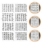 Sammelalbum Schrift Schablonen Set - 8-teilig Zahl & Alphabet Vorlagen zum Selbermachen
