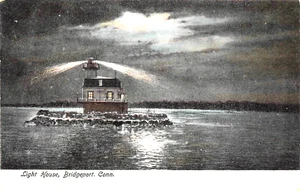 # K265 BRIDGEPORT, CT. POSTCARD, LIGHT HOUSE - Picture 1 of 2