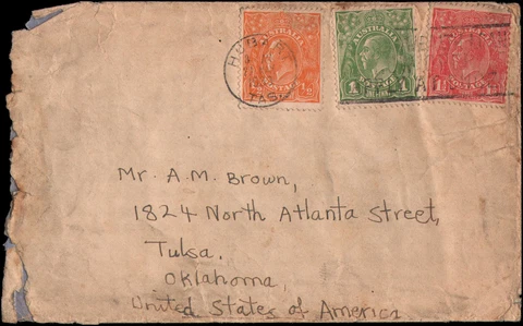 Hobart to Tulsa OK, 1933 Cover