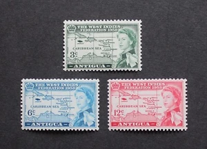 ANTIGUA - 1958 SCARCE WEST INDIES FEDERATION SET UNUSED MNH RR - Picture 1 of 2