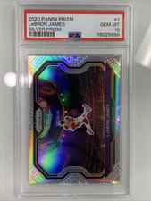 2020-21 Panini Prizm #1 LeBron James Kobe Tribute SILVER PRIZM PSA 10 Gem Lakers