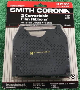 SMITH CORONA H Series H 21000 ~ 2 Correctable Film Ribbons High Yield Black - Picture 1 of 2