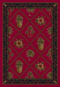 Milliken Red Transitional Casual Vibrant Area Rug Nature Print Bristol Bay Ruby - Picture 1 of 9