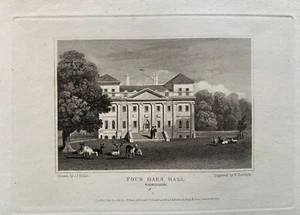 1818 Antique Print; Four Oaks Hall, Sutton Coldfield, Warwickshire after Neale - Picture 1 of 2