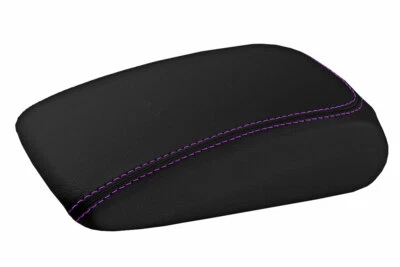 Se adapta a Audi A3 2015-2020 PVC cuero consola tapa reposabrazos cubierta puntada púrpura Foto 1 de 4