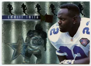 Inserto Fleer Metal Platinum Portraits 1995 #10 Emmitt Smith Dallas Cowboys - Imagen 1 de 2